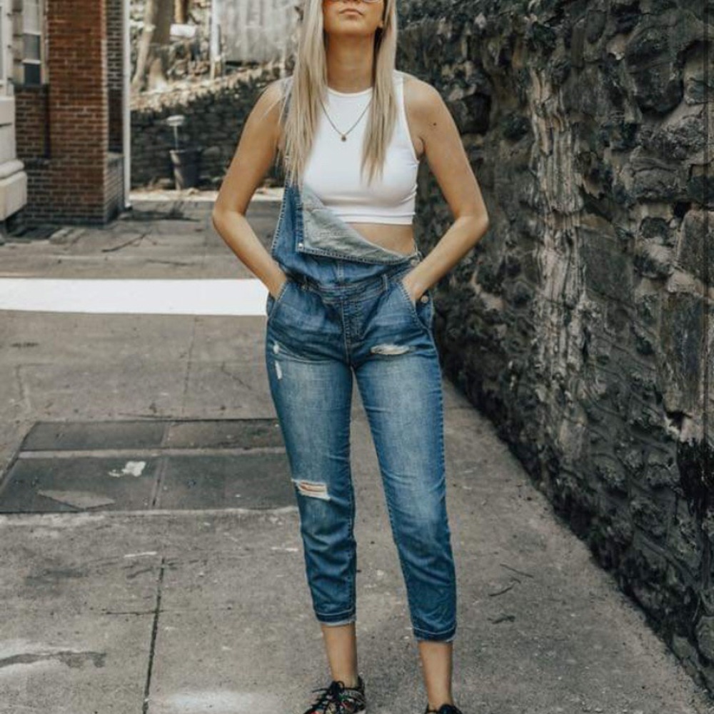 Distressed Overalls